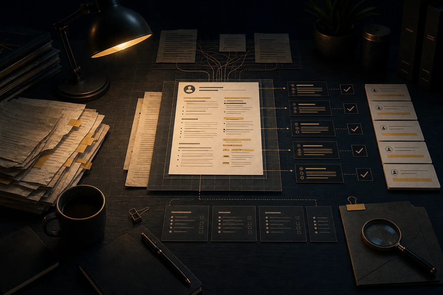 Screenshot of the ATS Resume Designer dashboard showing a parsed résumé